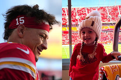 Patrick Mahomes melts hearts as Sterling watches her dad play for the Chiefs from the VIP box | Marca