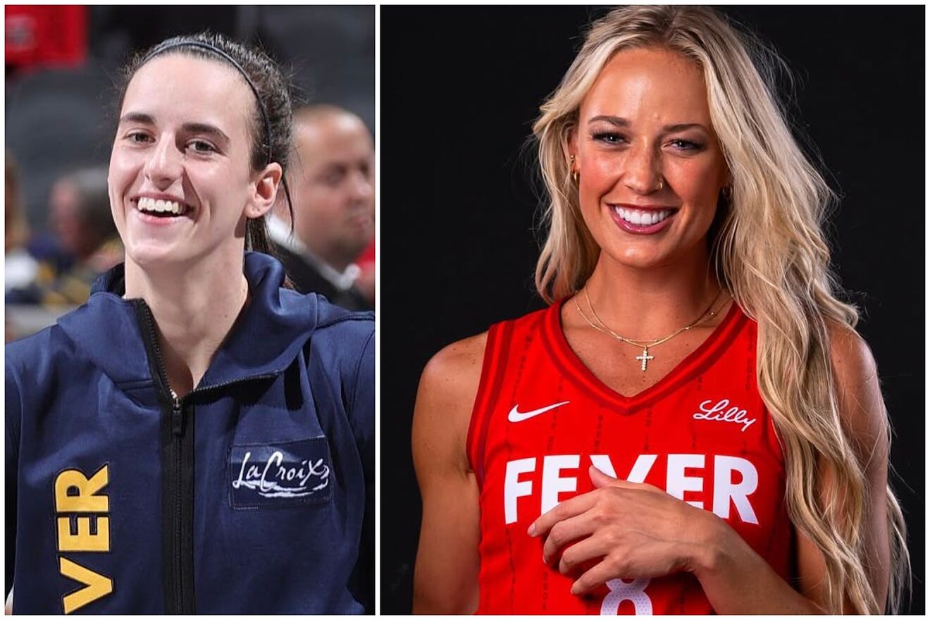 Caitlin Clark and Sophie Cunningham