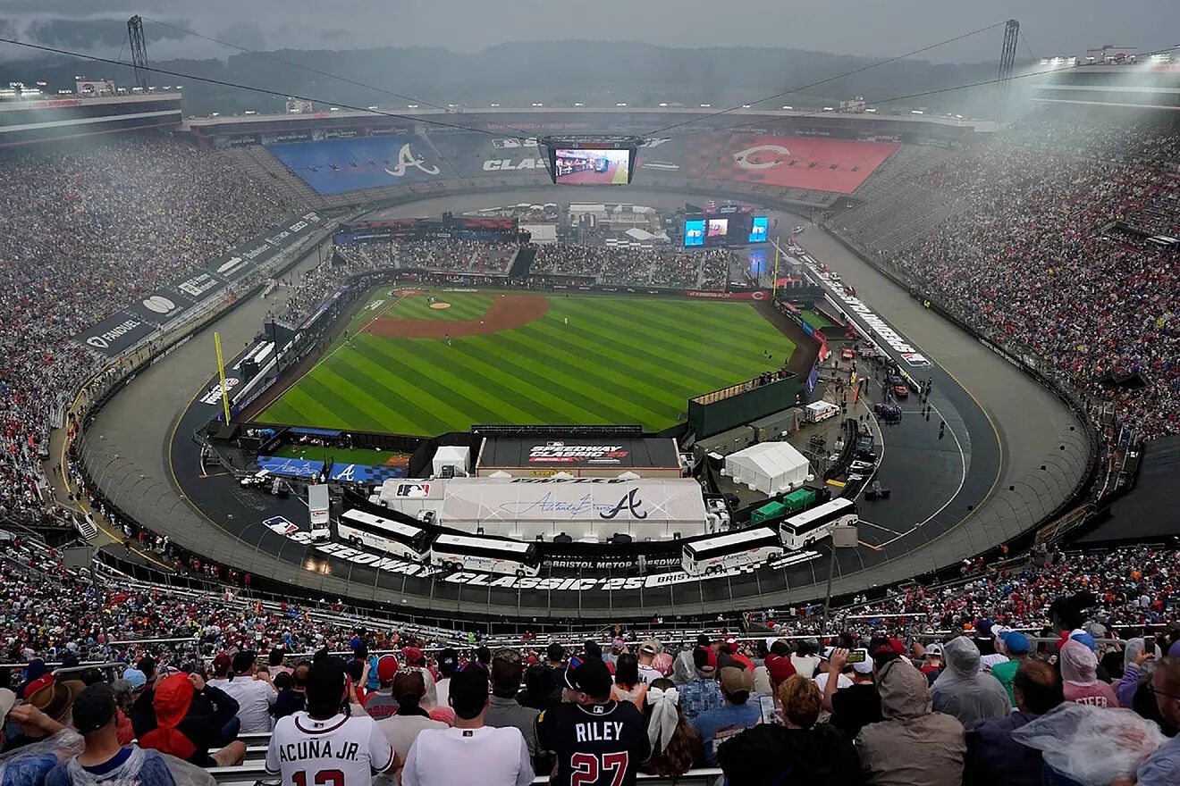 Historic MLB Speedway Classic suspended by rain: When will the game at...