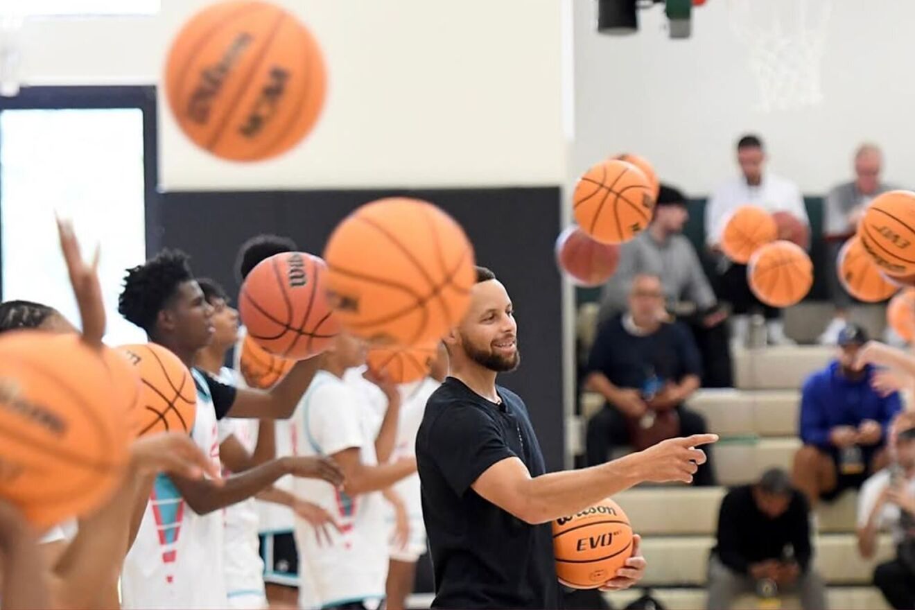 Steph Curry makes ridiculous half-court shot and shows why the...