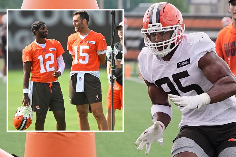 Myles Garrett almost crushed Joe Flacco in Cleveland Browns practice;  Shedeur Sanders just watched | Marca