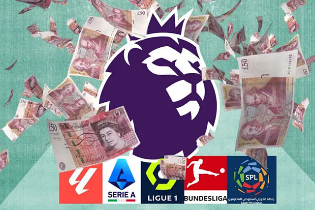 The wasteful transfer market: Premier League, La Liga, Serie A, Bundesliga, Saudi Pro League.