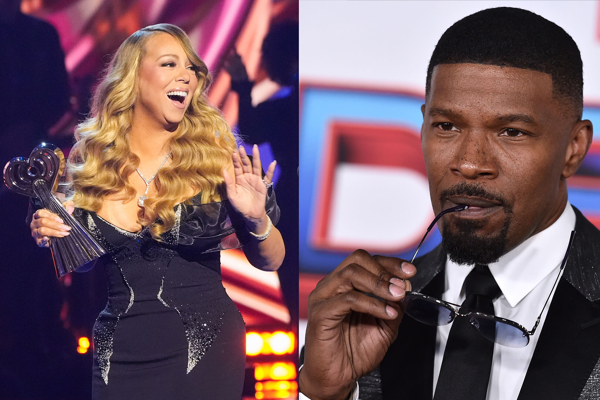 Jamie Foxx caught staring at Mariah Carey on red carpet in resurfaced video