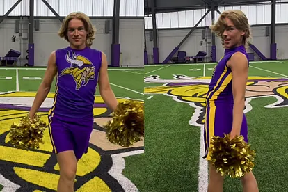Vikings' male cheerleader has viral message for his doubters