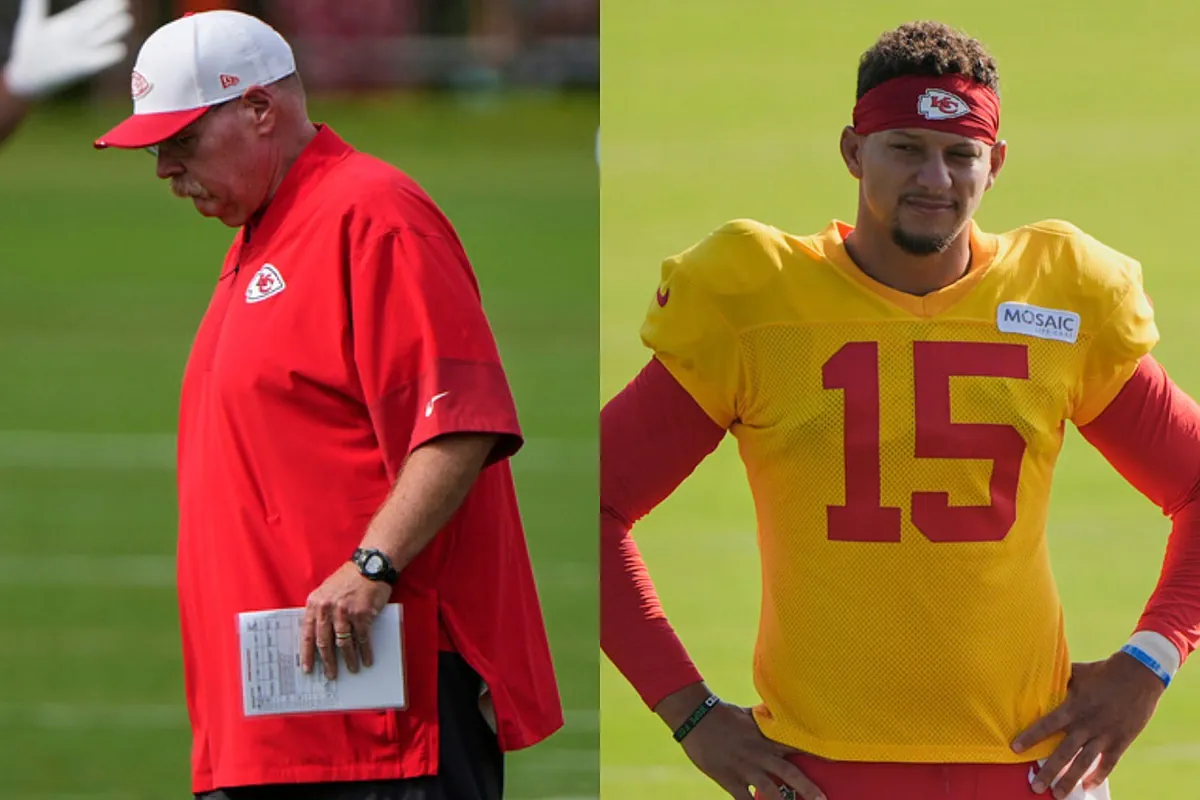 Lightning strikes for Andy Reid and Patrick Mahomes: Chiefs' training camp  turns chaotic | Marca
