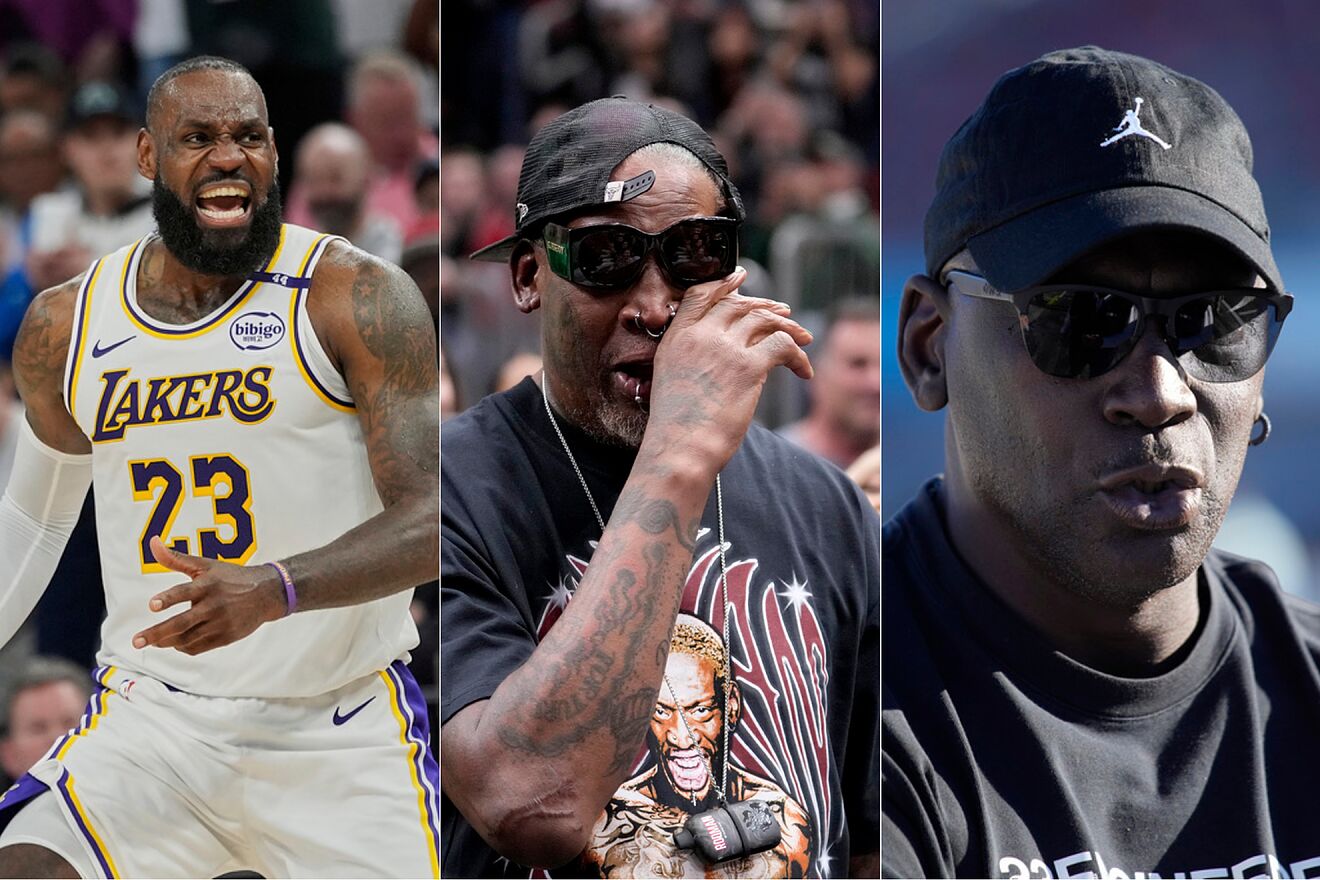 LeBron James, Dennis Rodman & Michael Jordan