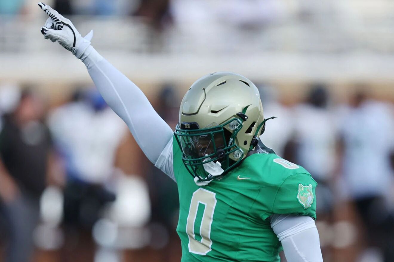 High school linebacker Deion Miller delivers the biggest hit of the...