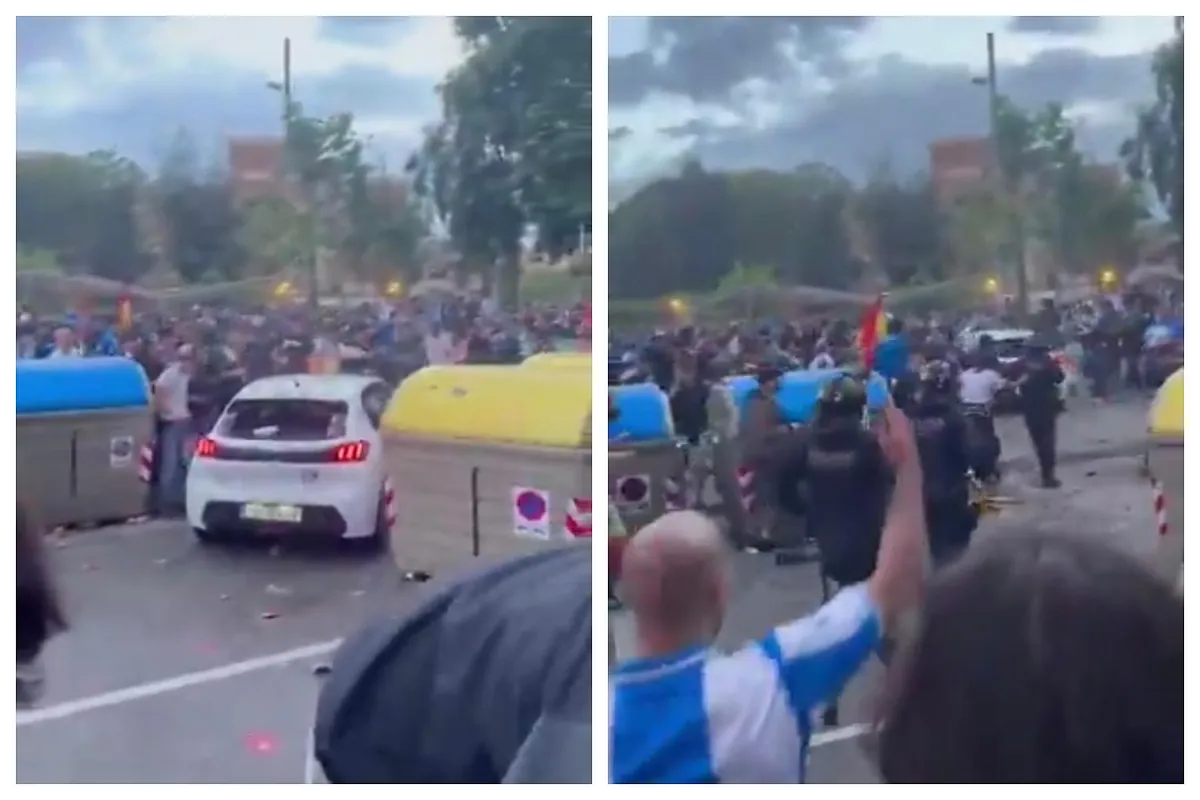 Mass hit-and-run before the derby at the RCDE Stadium