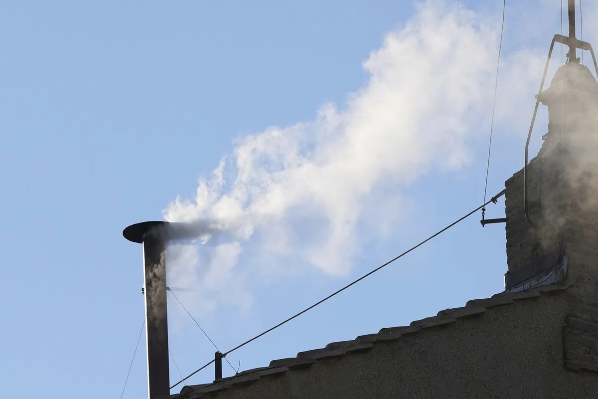 New Pope has been elected as white smoke bellows out chimney