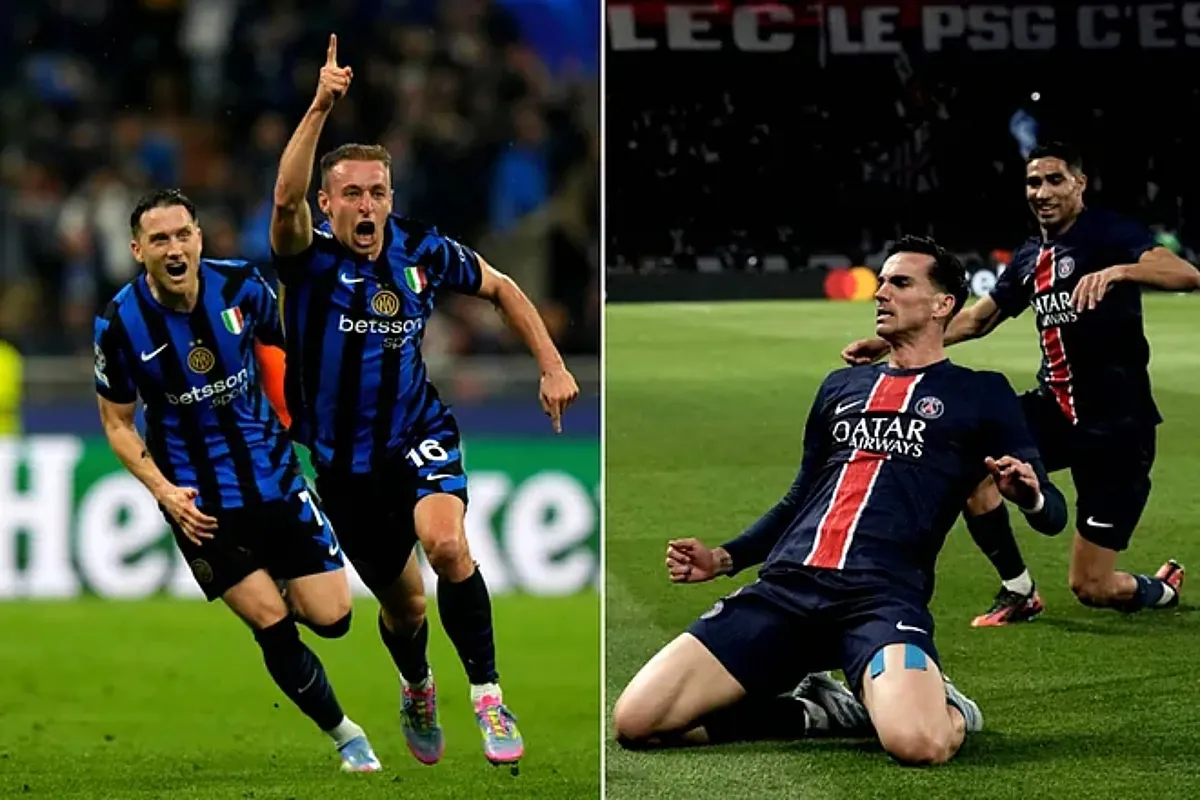 How many Champions League titles do Inter Milan and PSG have?
