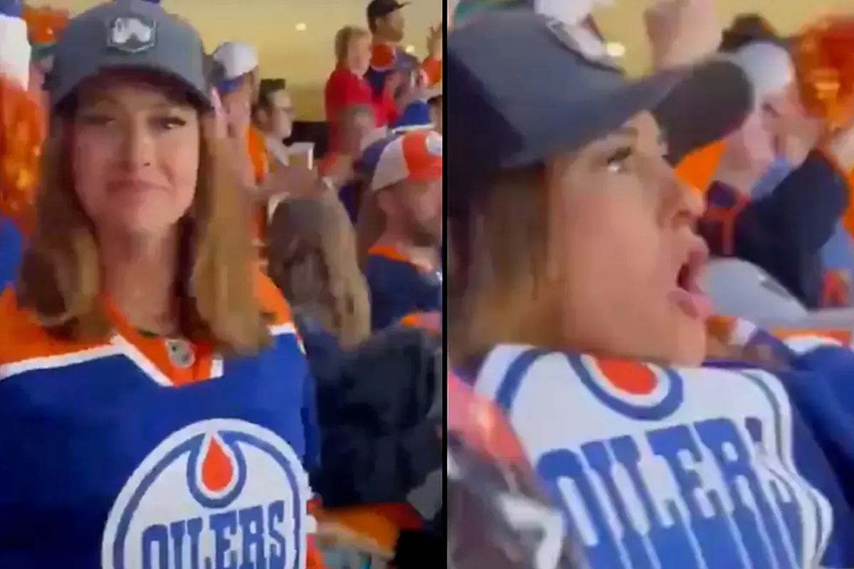 BREAKING: A beautiful female fan of the Edmonton Oilers shocked social media after making a bold