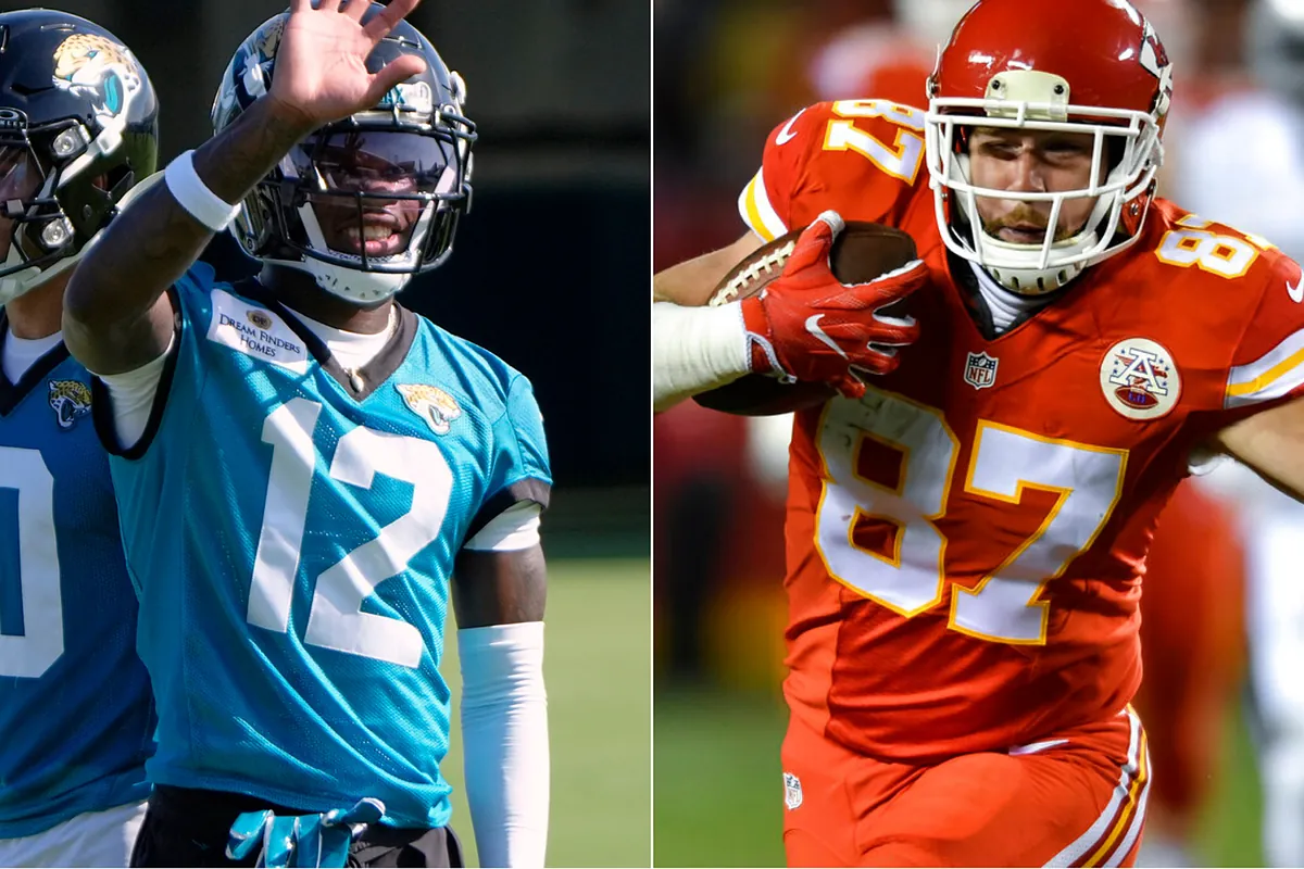 Travis Kelce is discredited by a member of the Jaguars when he doubts Travis Hunter's dual ability